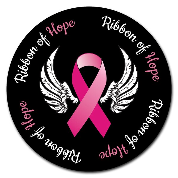Corrugated Plastic Sign With Stakes 24in Circular-Ribbon Of Hope